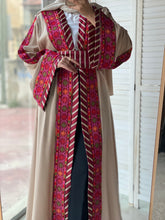 Kashmir Details Beige Embroidered Abaya