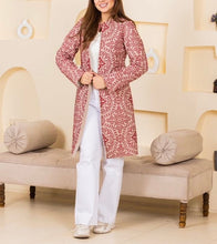 Zukhruf Long Beige And Black Embroidered Jacket