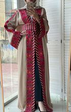 Kashmir Details Beige Embroidered Abaya