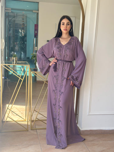 Chic Lavender Soft Crepe Caftan