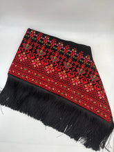 Black And Red Embroidered Shawl with Stylish Machine Embroidery