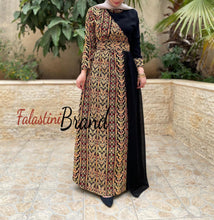 Trending Half Embroidered Golden and Black Dress