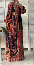 Full of Details Black and Beige Thob with Malak Like Details and Unique Head Scarf