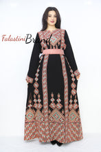 Unique Diamond Pink Embroidered Palestinian Thobe Dress