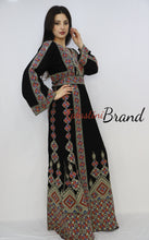 Unique Diamond Silver Embroidered Palestinian Dress