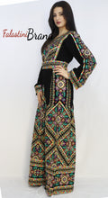 Manajil Palestinian Embroidered Floral Thobe Dress Palestinian Embroidery