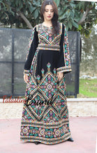 Manajil Palestinian Embroidered Floral Thobe Dress Palestinian Embroidery