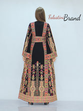 Amazing Black Malak Palestinian Embroidered Thobe Dress With Astonishing Embroidery